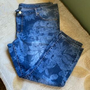 Mossimo Floral Blue Jeans